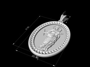 mary with baby pendant 3D Print Model