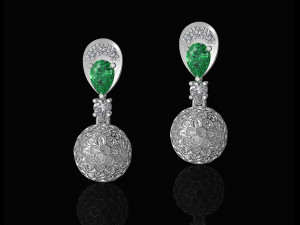 brilliant spongy balls earrings 3D 프린트 모델
