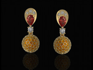 brilliant spongy balls earrings 3D 프린트 모델