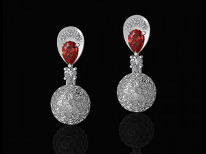 brilliant spongy balls earrings 3D 프린트 모델