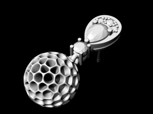 brilliant spongy balls earrings 3D 프린트 모델
