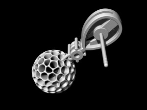 brilliant spongy balls earrings 3D 프린트 모델