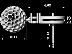 brilliant spongy balls earrings 3D 프린트 모델