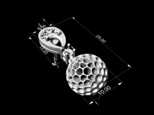 brilliant spongy balls earrings 3D 프린트 모델