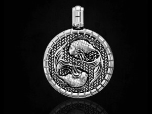 pisces zodiac - fishes - pendant 3D 프린트 모델
