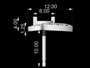 brincos simples de borboleta com diamante Modelo de Impressão 3D