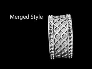 spiral band ring with gems Model Cetak 3D
