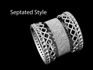spiral band ring with gems Model Cetak 3D