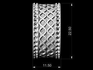 spiral band ring with gems Model Cetak 3D