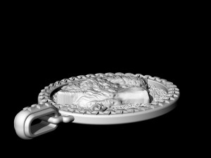 wolf profile pendant 3D-Druckmodell