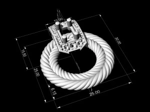 brilliant braid pendant 3D Print Model