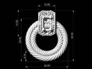 brilliant braid earrings Modello di stampa 3D