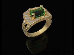 華やかな三つ編みリング 3Dプリントモデル