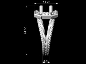 brilliant braid ring Modelo de Impressão 3D
