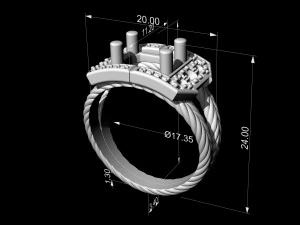 brilliant braid ring 3D Print Model