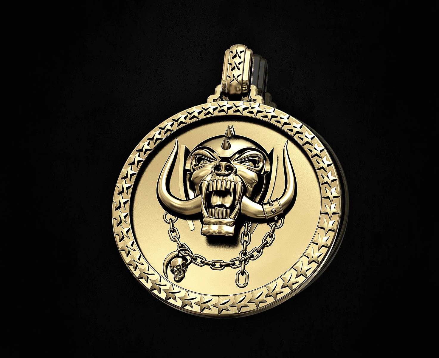 motorhead logo pendant 3D Print Model .c4d .max .obj .3ds .fbx .stl .blend 