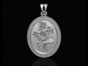 birthday bouquet of roses pendant Modelo de Impressão 3D
