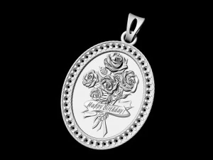 birthday bouquet of roses pendant 3D Print Model