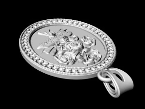 birthday bouquet of roses pendant 3D Print Model