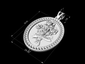 birthday bouquet of roses pendant 3D Print Model