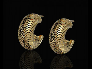 deep waves earrings 3D Принт Модель