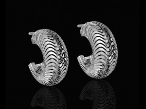 deep waves earrings 3D Принт Модель
