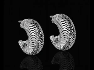 deep waves earrings 3D Print Model