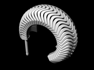 deep waves earrings 3D Принт Модель