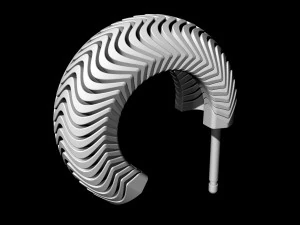 deep waves earrings 3D Print Model