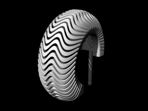 deep waves earrings 3D Принт Модель