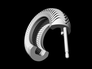 deep waves earrings 3D Принт Модель