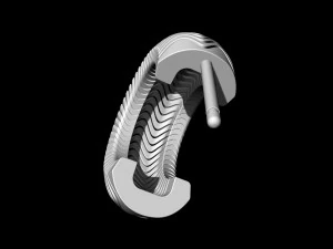deep waves earrings 3D Print Model