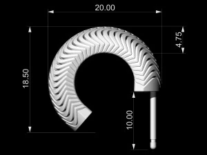 deep waves earrings 3D Print Model