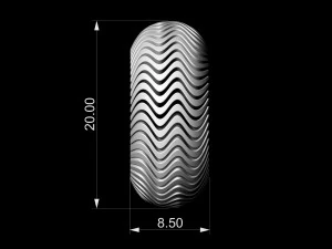 deep waves earrings 3D Print Model