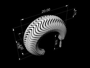 deep waves earrings 3D Print Model