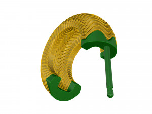 deep waves earrings 3D Принт Модель