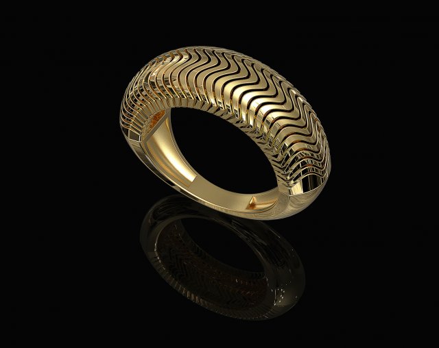 deep waves ring 3D प्रिंट मॉडल .c4d .max .obj .3ds .fbx .stl .blend 