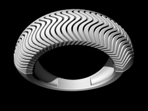 deep waves ring 3D प्रिंट मॉडल
