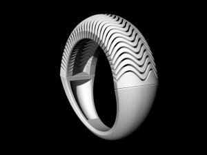 deep waves ring 3D प्रिंट मॉडल