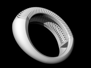 deep waves ring 3D प्रिंट मॉडल