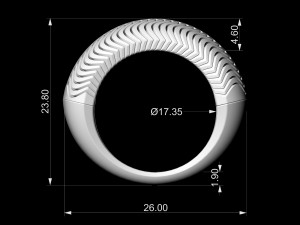 deep waves ring 3D प्रिंट मॉडल