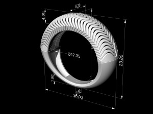 deep waves ring 3D प्रिंट मॉडल