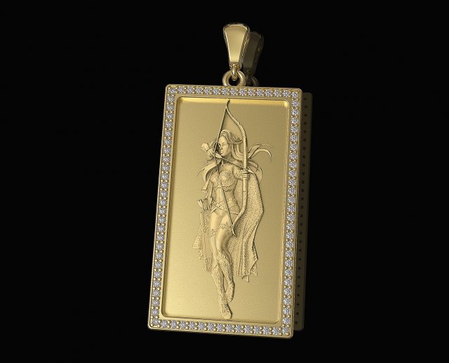 miss amazon pendant 3D Druckmodell .c4d .max .obj .3ds .fbx .stl .blend 