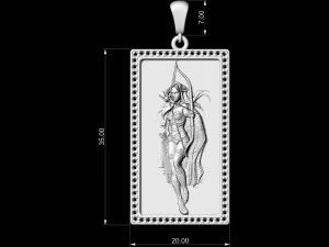 miss amazon pendant 3D Print Model