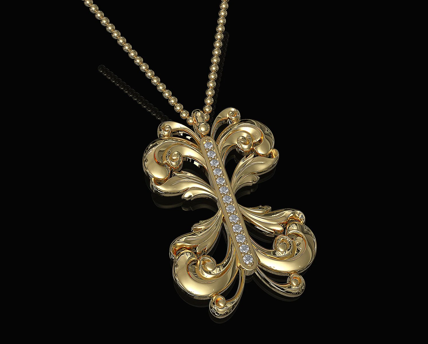 brilliant fantasy pendant 3D Print Model .c4d .max .obj .3ds .fbx .stl .blend 