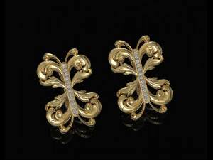 orecchini fantasia brillante Modello di stampa 3D