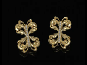 brilliant fantasy earrings 3D Print Model