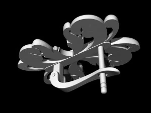 brilliant fantasy earrings 3D Print Model