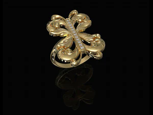 блискуча фантазійна каблучка 3D Принт Модель