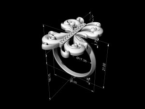 brilliant fantasy ring 3D Baskı Modeli